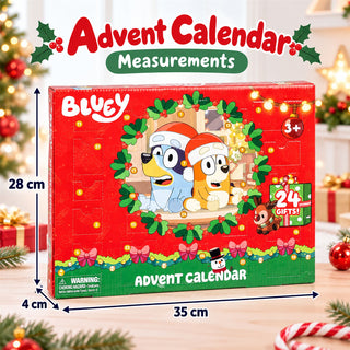 Bluey Christmas Advent Calendar, 24 Surprises with Figures and Accessories