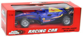 Racing Machines Plastic Pull Back Friction F1 Racing Car With Sound 1:18 ~ Blue
