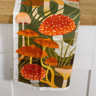 Printer Johnson - Fungi Tea Towel | Decorative Cotton Kitchen Tea Towel
