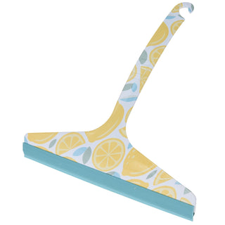 Ultra Clean Lemon Print Rubber Squeegee | Window Squeegee Shower Squeegee | Bathroom Squeegee Glass Cleaning Wiper