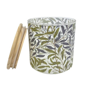 William Morris Willow Bough Glass Canister, 850ml Storage Jar Airtight Lid