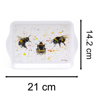 Bumble Bee Serving Tray | Melamine Kitchen Snack Tray Small Tea Coffee Tray 21cm