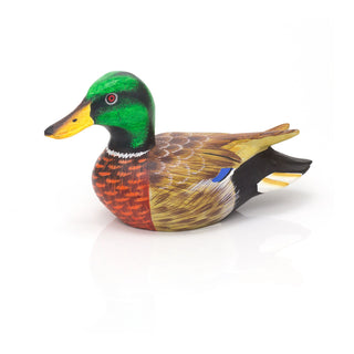 Wooden Mallard Duck Ornament | Duck Figurine Bird Statue | Animal Sculpture Duck Gifts
