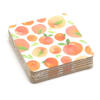 Set Of 6 Citrus Fruit Design Coasters | Kitchen Drink Coasters Set | Cork Cup Mug Table Mats - Design Varies One Supplied