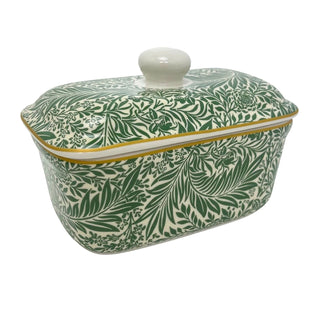 William Morris Larkspur Butter Dish, Fine China Butter Dish with Lid - 16cm