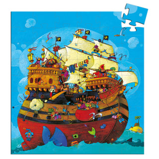 Djeco DJ07241 Silhouette Puzzles Barbarossa's Boat Pirate Jigsaw Puzzle 54 pcs