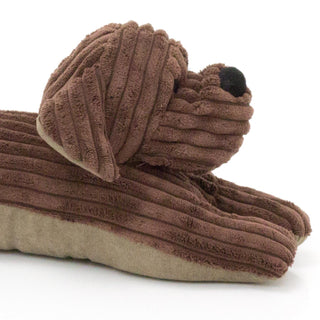 Take Me Home Ribbed Fabric Dog Draught Excluder ~ Chocolate