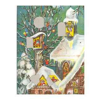 Winter Fun Christmas Advent Calendar, A4 Illustrated Snowy Village Scene