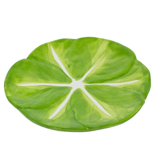 Cabbage Leaf Side Plate, 16.5cm Ceramic Green Cabbage Shaped Snack Plate