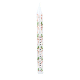 Candy Cane Advent Candle | Numbered Christmas Countdown Advent Calendar - 23cm