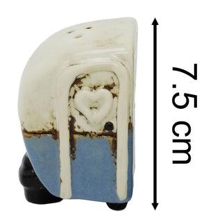 Caravan Salt and Pepper Shakers, Blue and White Camping Van Salt & Pepper Pots