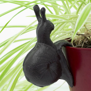 Cast Iron Snail Plant Pot Hanger, 11cm Snail Garden Ornament for Planters