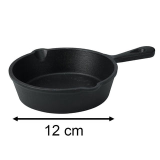 Cast Iron Tapas Pan, 12cm Mini Frying Pan Skillet, Small Oven Cast Iron Dish