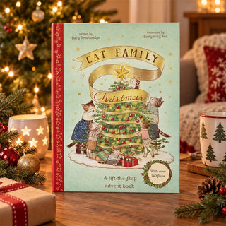 Cat Family Christmas Advent Calendar Lift-the-Flap Book, 24-Page Advent Book
