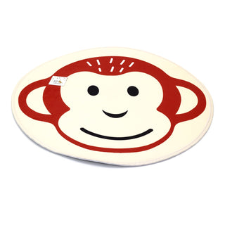 Childrens Round Jungle Animal Rug | Safari Animal Area Rug For Kids - Monkey