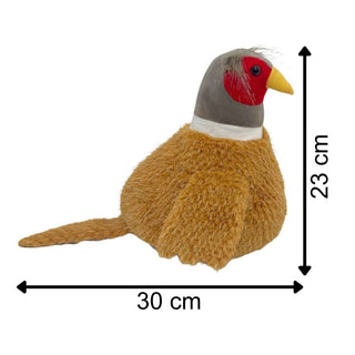 Monty Pheasant Door Stop, 23cm Weighted Faux Fur Bird Doorstop - 1.5kg