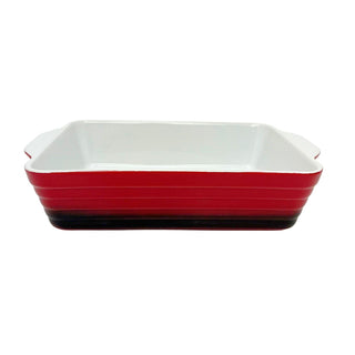 Medium Red Ombre Stoneware Baking Dish, 24x18x6.5cm Casserole Dish - 1.2L
