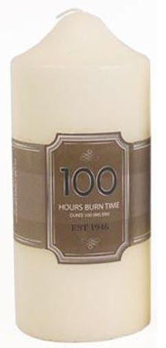 100 Hours Burn Time Overdipped Church Pillar Candle