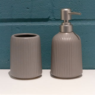 Ceramic Grey Bathroom Soap Dispenser Kitchen Soap Dispenser Hand Wash Dispenser