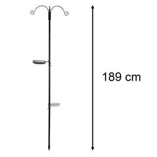 Black Metal Bird Feeders Hanging Station | Bird Feeder Pole Bird Water Feeder Hanging Bird Feeders | Bird Seed Feeder Bird Bath