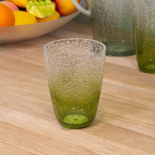 Green Bubbles Plastic Drinks Tumbler | Reusable Outdoor Picnic Drinking Glass