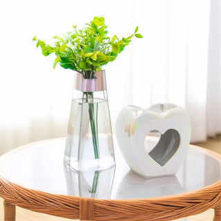 Ceramic Heart Oil Burner | Tea Light Wax Melt Warmer & Essential Oil Burner 11cm