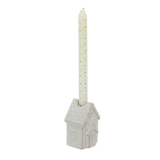 Ceramic House Candlestick Holder, 10.5cm Cottage Candle Holder for Dinner Candle