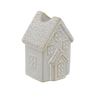 Ceramic House Candlestick Holder, 10.5cm Cottage Candle Holder for Dinner Candle