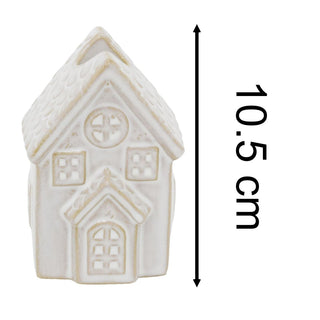 Ceramic House Candlestick Holder, 10.5cm Cottage Candle Holder for Dinner Candle