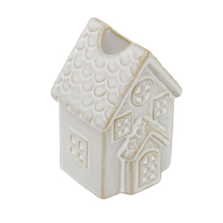 Ceramic House Candlestick Holder, 10.5cm Cottage Candle Holder for Dinner Candle