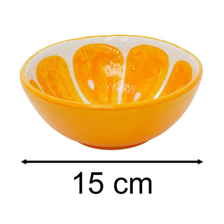 Ceramic Orange Bowl, 330ml Fruit Shaped Snack Serving Dish, Summer Tableware