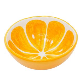 Ceramic Orange Bowl, 330ml Fruit Shaped Snack Serving Dish, Summer Tableware