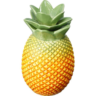 Ceramic Pineapple Artificial Flower Vase, 23cm Tropical Pineapple Fruit Ornament