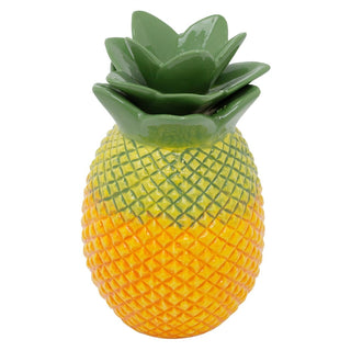 Ceramic Pineapple Artificial Flower Vase, 23cm Tropical Pineapple Fruit Ornament