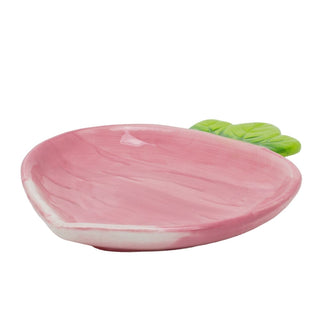 Ceramic Radish Snack Dish, 15cm Side Plate, Vegetable Tapas Plate for Appetisers