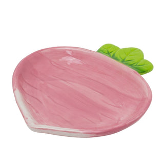 Ceramic Radish Snack Dish, 15cm Side Plate, Vegetable Tapas Plate for Appetisers