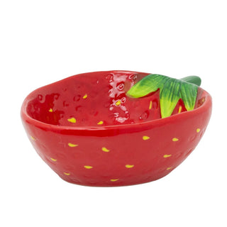 Ceramic Strawberry Bowl, 190ml Strawberry Shaped Snack Dish, Serving Bowl
