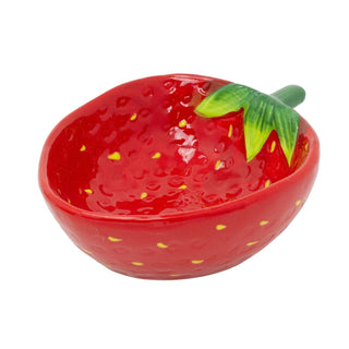 Ceramic Strawberry Bowl, 190ml Strawberry Shaped Snack Dish, Serving Bowl