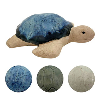 Ceramic Turtle Ornament, 14cm Sea Turtle Figurine Nautical Shelf Decoration
