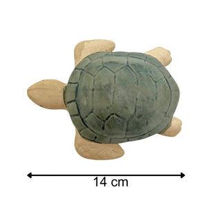 Ceramic Turtle Ornament, 14cm Sea Turtle Figurine Nautical Shelf Decoration