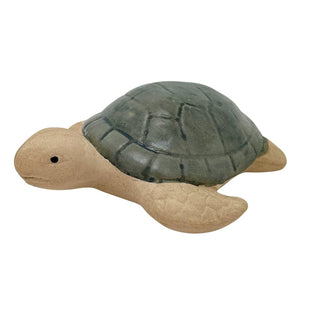 Ceramic Turtle Ornament, 14cm Sea Turtle Figurine Nautical Shelf Decoration