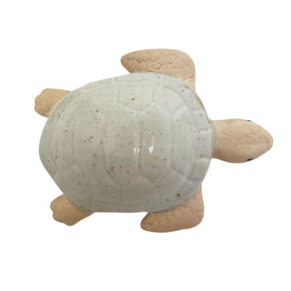 Ceramic Turtle Ornament, 14cm Sea Turtle Figurine Nautical Shelf Decoration