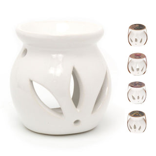 Ceramic Wax Burner & Scented Melt | Tealight Holder & Essential Oil Burner - 8cm