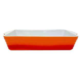 Large Orange  Ombre Stoneware Baking Dish, 30x19x7cm Casserole Dish - 1.8L