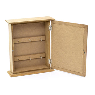 Japanese Style Bamboo Leaf Key Box | Wall Mounted Key Cupboard With 6 Key Hooks