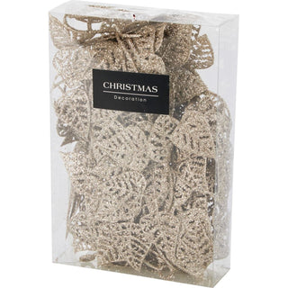 Champagne Gold Leaf Christmas Garland | Artificial Vine for Christmas Tree