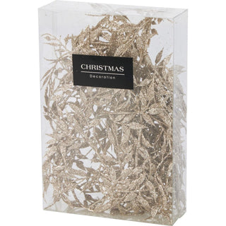 Champagne Gold Leaf Christmas Garland | Artificial Vine for Christmas Tree