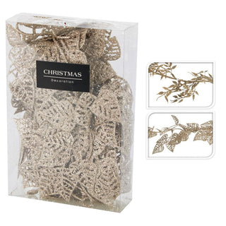 Champagne Gold Leaf Christmas Garland | Artificial Vine for Christmas Tree