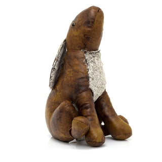 Charlie Rabbit Doorstop | Faux Leather Weighted Hare Animal Door Stop 1.8kg