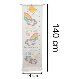 Children's Cotton Rainbow Height Chart | Kids Wall Growth Chart 50 To 150 cm